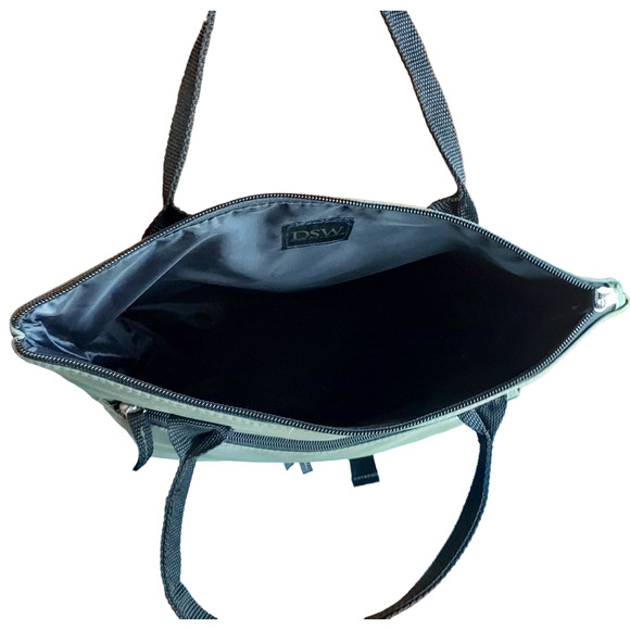 DSW NWOT Olive Green and Black Backpack Tote Separate Soiled Items Compartment - Picture 5 of 6